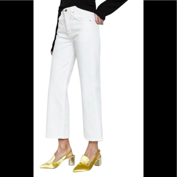 GRLFRND White Linda High Rise Kick Straight Leg - Picture 2 of 10